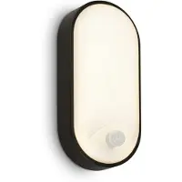 Briloner RUCH 3830015 Väggbelysning med rörelsedetektor LED EEK: F (A - G) 12 W LED Svart