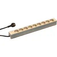 Schroff 60110-202, Grundläggande, 1U, Horisontell / Vertikal, Aluminium, Grå, 9 AC-utgångar