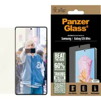 PanzerGlass - Skärmskydd för mobiltelefon - ultra-bred passform, allt-i-ett - glas - ramfärg svart - för Samsung Galaxy S25 Ultra
