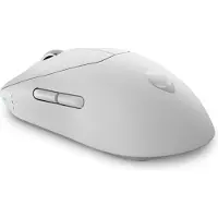 Dell Alienware Pro Wireless Gaming Mouse - Mus - optisk - 6 knappar - kabelansluten, trådlös - USB, 2.4 GHz - månljus