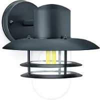 Philips Inyma vägglampa 25 W E27 ljuskälla medföljer inte, Väggbelysning för utomhusbruk, Svart, Metall, IP44, Terass, Trädgård, I