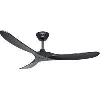 CasaFan ECO GENUINO 152 MS-MS Takfläkt 16.6 W (Ø x H) 1520 mm x 285 mm Svart (matt) med fjärrkontroll, Vinterdrift