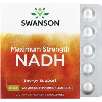 Swanson Health Swanson, Full Strength NADH, Peppermint Flavor, 20 mg, 30 Lozenges