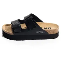 Bayton Pantolette 'JAPET' sand / svart