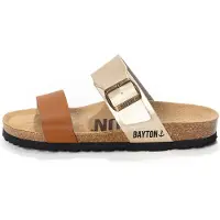 Bayton Pantolette 'Valence' brun / guld