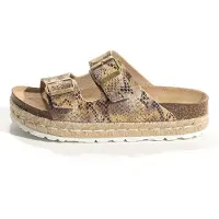 Bayton Pantolette 'Olympe' beige / sand / grå / svart