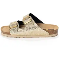 Bayton Pantolette 'Athena' beige / kräm / guld