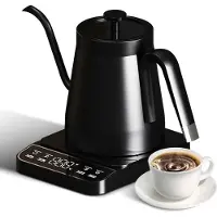 Neoglint 27oz svanhals elektrisk vattenkokare för kaffe te kokande vatten ett klick 92 celsius Temperatur automatisk avstängning UK plug svart