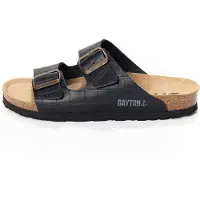 Bayton Pantolette 'Athena' sand / ljusgrå / svart