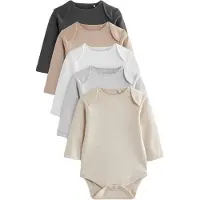 Next Sparkdräkt/body 'Essential' beige / antracit / gråmelerad / vit