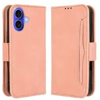 Mtp Products iPhone 16 plånboksfodral för korthållare - rosa