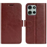 Mtp Products Motorola Moto G75 Plånboksfodral med Magnetstängning - Brun