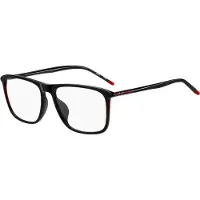 HUGO Black-acetate optical frames with tubular temples