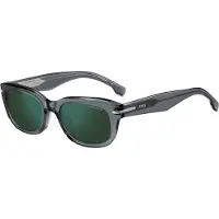 BOSS Grey-acetate sunglasses with green lenses