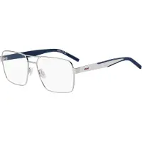 HUGO Optical frames in silver-tone metal with blue accents