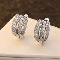 ANENJERY Bijouterie Klassiska Bästsäljande Modesmycken 925 Sterling Silver Pave White Clear 3A Cubic Zircon Party Kvinnor Bröllopsbröllopsklämma örhänge vit