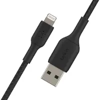 Belkin Flätad Lightning Till Usb-a-laddningskabel Med Snabbladdning 0.15m