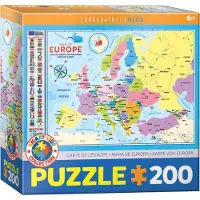 Eurographics (EURHR Karta över Europa 200-bitars pussel