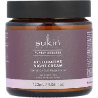 Sukin , Rent och Oåldrigt, Restaurerande Nattkräm, 4,06 fl oz (120 ml)