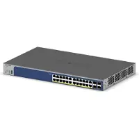 Netgear Smart GS728TXP - V3 - switch - L3 Lite - smart - 24 x 10/100/1000 (PoE+) + 4 x SFP+ - skrivbordsmodell, rackmonterbar - PoE+ (190 W)
