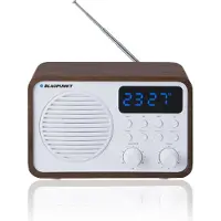 Blaupunkt PP7BT, Bärbar, Analog &amp digital, FM, 4 W, MP3, WMA, Vit, Trä