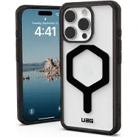 Uag Plyo Backcover Apple iPhone 16 Pro Svart, Transparent Induktiv laddning, MagSafe-kompatibel, Stöttålig 114480114040