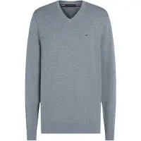 Tommy Hilfiger Flag Embroidery V Neck Jumper
