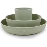 Filibabba Middagsset - Silikon - 3 Delar - Green - - One Size - Middagsset