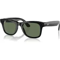 Ray-Ban Meta Wayfarer Gen1 AI-glasögon storlek L - blank svart/G15-grön