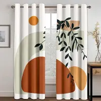 Yiran Furniture Geometrisk japansk stil Nordisk vind Abstrakt konst Polyester Morandi färgblock tunna gardiner för heminredning i vardagsrummet i sovrummet 100W130H(CM)40x51in&Grommet Top