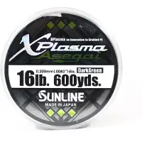 Sunline PE Line Asegai Xplasma 600yds PE 1,5 16lb mörkgrön (5202) mörkgrön färg