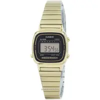 Casio Digital Rostfritt Stål Larm Timer LA670WGA-1DF LA670WGA-1 Damklocka svart