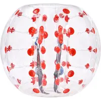 Vevor Uppblåsbar Bumper Ball 1-pack, 4FT/1.2M Body Sumo Zorb-bollar för tonåringar och vuxna, 0.8mm tjocka PVC-mänskliga hamsterbubbelbollar för utomhuslek, Bumper Bopper-leksaker för trädgård, gård,