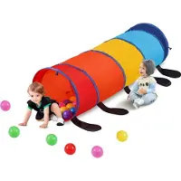 Vevor Kids Lektunneltält för småbarn, Färgglad Pop Up-larvkryptunnelleksak för baby eller husdjur, Hopfällbar present till pojke och flicka Lektunnel inomhus- och utomhusspel, Flerfärgad