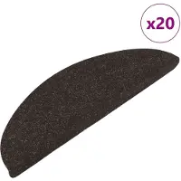 vidaXL Trappmattor självhäftande 20 st svart 65x22,5x3,5 cm