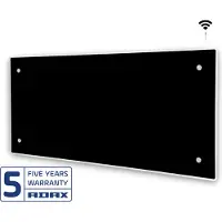 Adax glasvärmepanel Clea H 10 KWT, 1000W 230V med WiFi, svart
