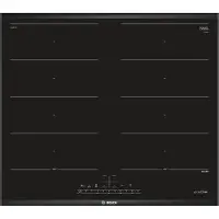 Bosch Serie 6 PXX695FC5E, Svart, Inbyggd, 60 cm, Zoninduktionshäll, Keramik, 4 zon(er)