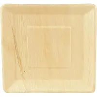 Papstar PAP85500, Tallrik, Torg, Palmblad, Trä, Monokromatiskt, 25 styck