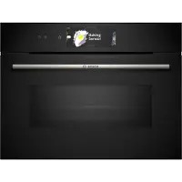 Bosch Serie | 8 CMG778NB1 - Kombinationsugn - inbyggd - Wi-Fi - fördjupning - bredd: 56 cm - djup: 55 cm - höjd: 45 cm - med självrengöring - svart