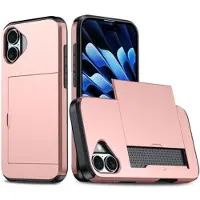 Mtp Products iPhone 16 Hybridskal med Skjutkortplats - Rødguld