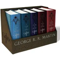 George R. R. Martin's a Game of Thrones Leather-Cloth Boxed Set (Song of Ice Andfire Series): A Game of Thrones, a Clash of Kings, a Storm of Swords,