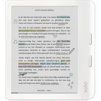KOBO Libra Colour - eBook-läsare - 32 GB - 7 färg E Ink Kaleido 3 (1264 x 1680) - pekskärm - Wi-Fi 5, Bluetooth - vit