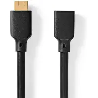 Nedis Ultra High Speed ??HDMI (tm) kabel | HDMI(tm) Kontakt | HDMI(tm) Utgång | 8K@60Hz | 48 Gbps | 2.00 m | Rund | 7.9 mm | Svart | Låda