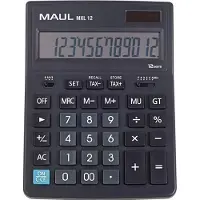 MAUL MXL 12, Skrivbord, Display, 12 siffror, 1 linjer, Batteri, Svart
