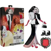 Disney Princess Docka - - Cruella D'Enfer - 28 cm - Svart och vit - Dolda tillbehör