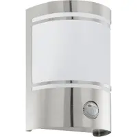Eglo Utomhus vägglampa med rörelsesensor Cerno, Förkromad / silver, Rostfritt stål, Modern