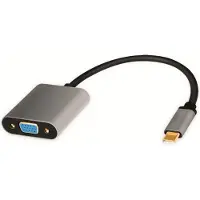 Logilink CUA0104, 0,15 m, USB Type-C, VGA (D-Sub), hane, hona, rak