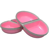 Sure Petcare splitmattskål, rosa 2 st
