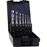 Exact 43694 Maskingängtappborr-set 7 delar metrisk M3, M4, M5, M6, M8, M10, M12 Högerskärning DIN 371 HSS-E Form C 1 set