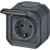 Legrand Plexo NEW SCHUKO-vägguttag 069799L antracit 10 (069799L)